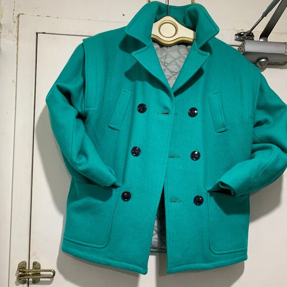 VINTAGE YVES SAINT LAURENT JEUNESSE WOOL BLEND PEA COATS SIZE S - Picture 2 of 9